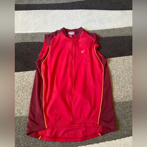 Pearl Izumi Tank Top Women XLarge Red Full Zip Sleeveless Select Bike Active - Picture 1 of 10